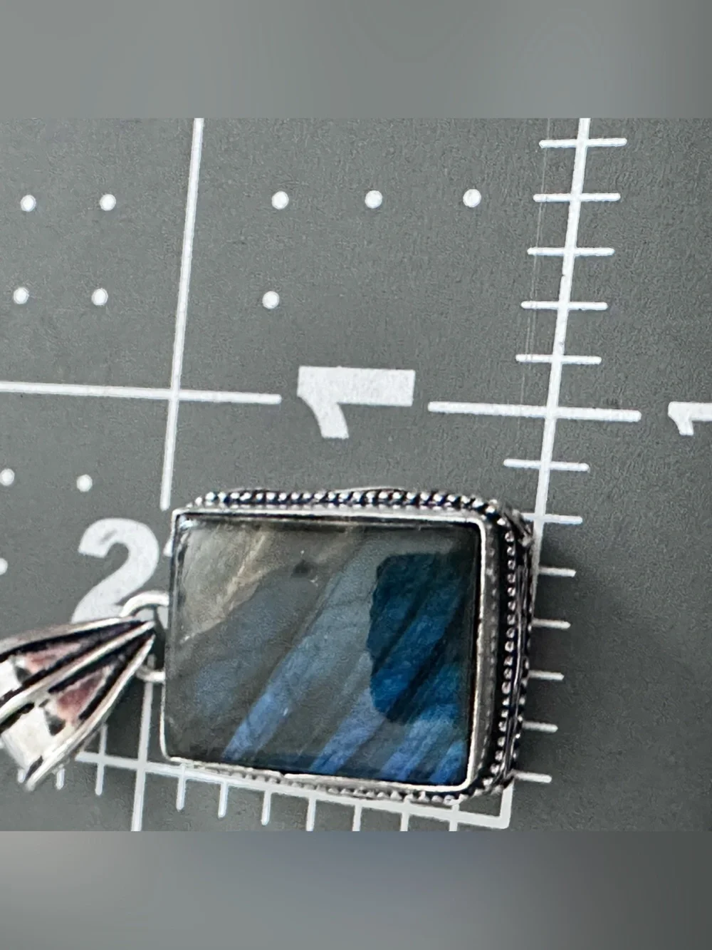 Artisan Blue Labradorite Silver Pendant